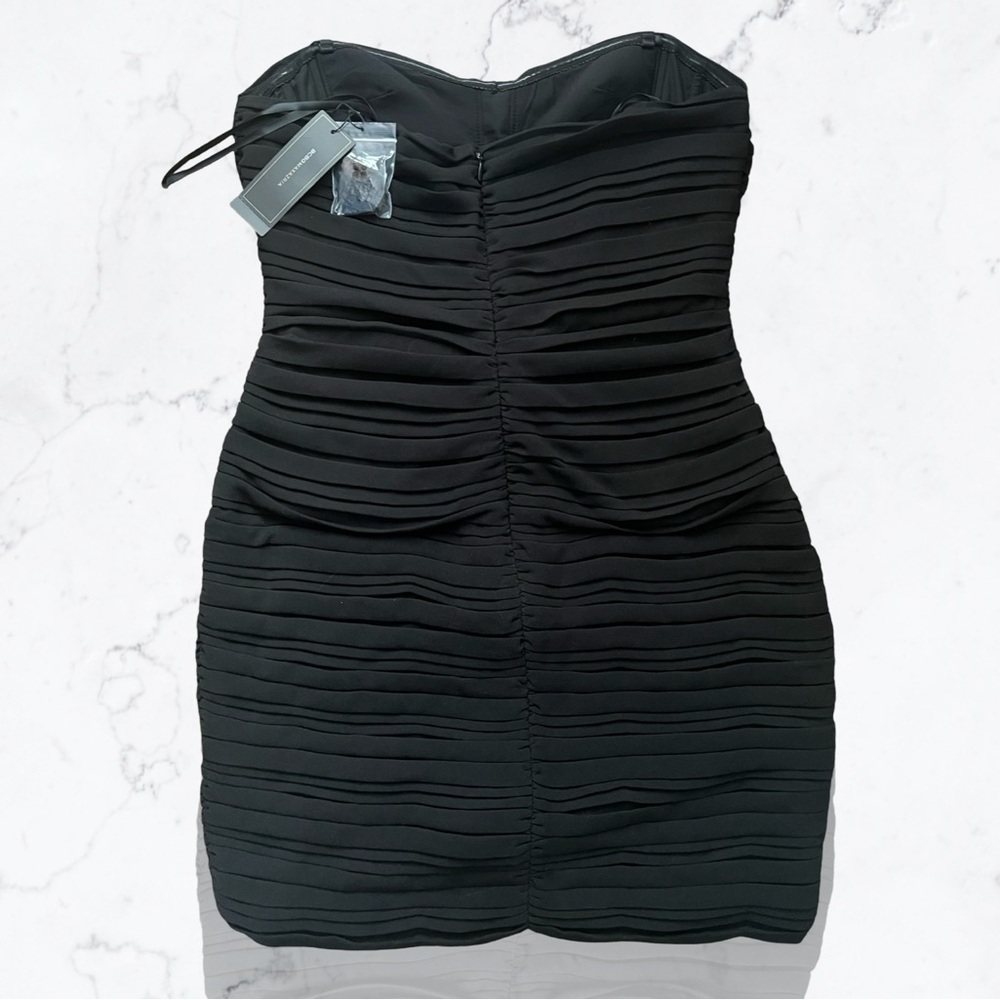 BCBG MaxAzria Black Corset Stretch Formal Dress Size 12 - Picture 3 of 8